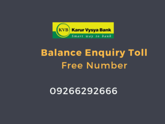karur vysya bank balance enquiry toll free number