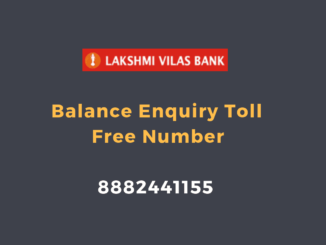 lakshmi vilas bank balance enquiry toll free number