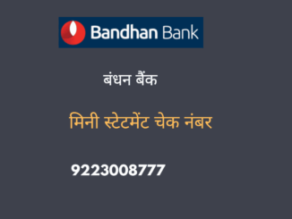 bandhan bank mini statement number