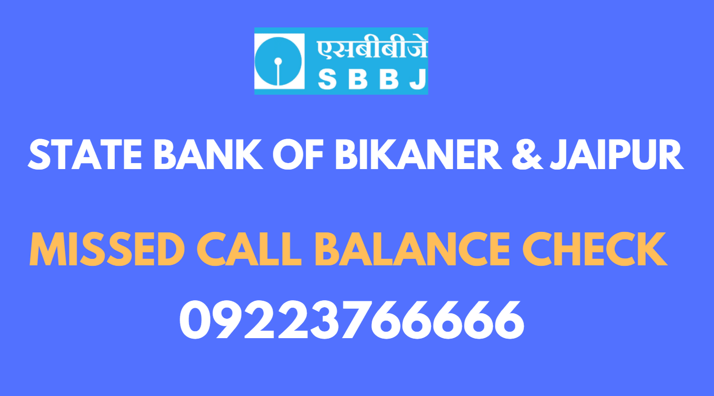 sbbj bank balance check toll free number